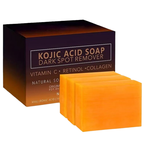 Kojic Acid Dark Spot Remover Soap Bar | Face & Body Wash for Women and Men with Vitamin C, Retinol, Collagen, Hyaluronic Acid, Shea, Olive Oil